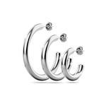 Серьги-кольца Erica White Gold Hoop 30 мм 5