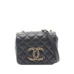 Стеганая мини-сумка через плечо Lambskin CC Crystal Full Flap (2021-2026 годы) 1