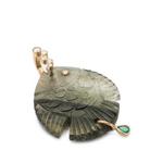 tourmaline diamond and emerald fish pendant 2
