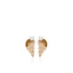 Серьги Paire De Puces Nautilus из желтого золота с бриллиантами 1