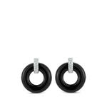 Серьги Onyx Donut из желтого золота с бриллиантами 1