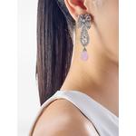 Серьги Dentelle Bow с бриллиантами и кунцитами 2