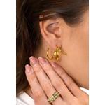 Серьги Diam Hoop Gold Layered 2