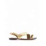 Grace metallic-leather flat sandals 1