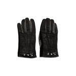 Перчатки Off-White Leather Pivot Gloves 'Black/Green' 1