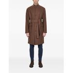 belted high-neck wool coat 2