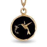 Колье Hummingbird Talisman из желтого золота с подвеской 2