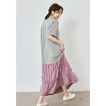 Платье-трапеция Comfortable Air Cotton с patchwork и драпировкой [DA10423] 2