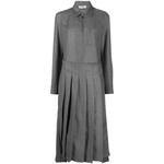 spread-collar pleated midi dress 1