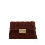 Delphine woven suede shoulder bag 1