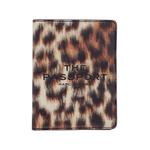 leather passport case in leopard 1