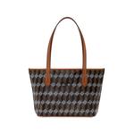 mini geometric-pattern leather-trim tote bag 1