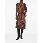 Paisley-print long-sleeve dress 2