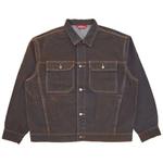 Джинсовая куртка Supreme Flocked Denim Trucker Jacket 'Gold' 1
