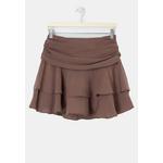 Коричневая многослойная мини-юбка из модала со шортами внутри Twoss26Et11 5