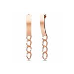 Серьги-гвоздики Royal Chain в розовом золоте 1