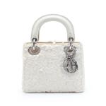 Сумка-сэтчел Mini Satin Embellished Lambskin Lady Dior (2014 год) 1