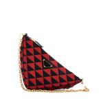 Мини-сумка на плечо Symbole Triangle Bag Leather and Jacquard 1