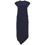 draped-detail asymmetric dress 1