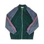 Куртки Gucci Oversized Velvet Mixed Media Jacket 'Green' 1