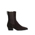suede square-toe ankle boots 1