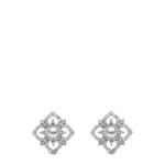 Серьги Petal из белого золота с жемчугом и бриллиантами 1