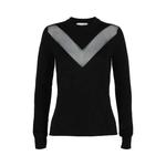 Свитеры Alexander McQueen Sheer-Paneled Свитер «Черный» 1