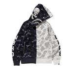 Зип-апы BAPE x Neighborhood Split Camo Shark Full Zip Hoodie 'Black' 2
