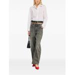 Gilberta cropped contrast-hem shirt 2