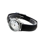 LTP-V002L-1B Женские черные кожаные аналоговые часы 4