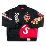 Бомберы Supreme x Skittles x Mitchell & Ness Varsity Jacket "Black" 1