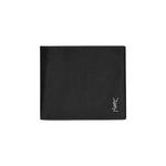 Кошельки Saint Laurent Tiny Cassandre East/West Wallet в зернистой коже 'Nero' 1