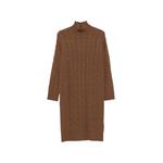 cable-knit roll-neck midi dress 1