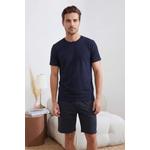 Темно-синий пижамный комплект Regular/Normal Cut Bottom Striped Knitted Tmnss26Pt00036 3
