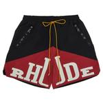 Шорты Rhude Yachting Short 'Черный/Бордовый' 1
