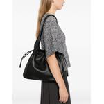 sheepskin drawstring shoulder tote bag 2