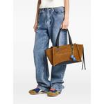 Elongated Lober Cabas contrast-panel whipstitch-trim tote bag 2