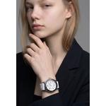 Vanessa Женские стальные кварцевые часы с белым циферблатом на белом резиновом ремешке 2