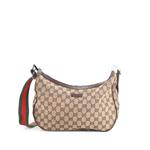 Saddle Zip Messenger Bag GG Canvas with Leather Medium crossbody bag 1