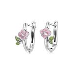 Серьги-конго Flora из стерлингового серебра 925 пробы 1
