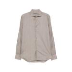 herringbone-pattern long-sleeve shirt 1