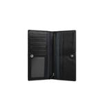 Длинный кожаный кошелек Emerson - Черный 4