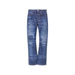 distressed patchwork jeans 1