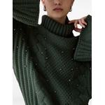 rhinestone-embellished cable-knit sweater 5