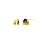 Серьги с буквой инициала Bold Initial Alphabet Letter Earrings Gold Layered Steel Jewellery- N 1