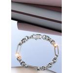 Браслет Roxanne Oval Link Paperclip Chain из белого золота 4