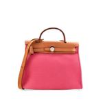 Herbag Zip Leather and Toile 31 shoulder bag 1