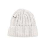 ring-detail ribbed beanie 1