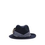 houndstooth-trim hat 1