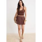 Коричневые внутренние шорты 1% K Linen Super Mini Skirt Twoss26Et166 5